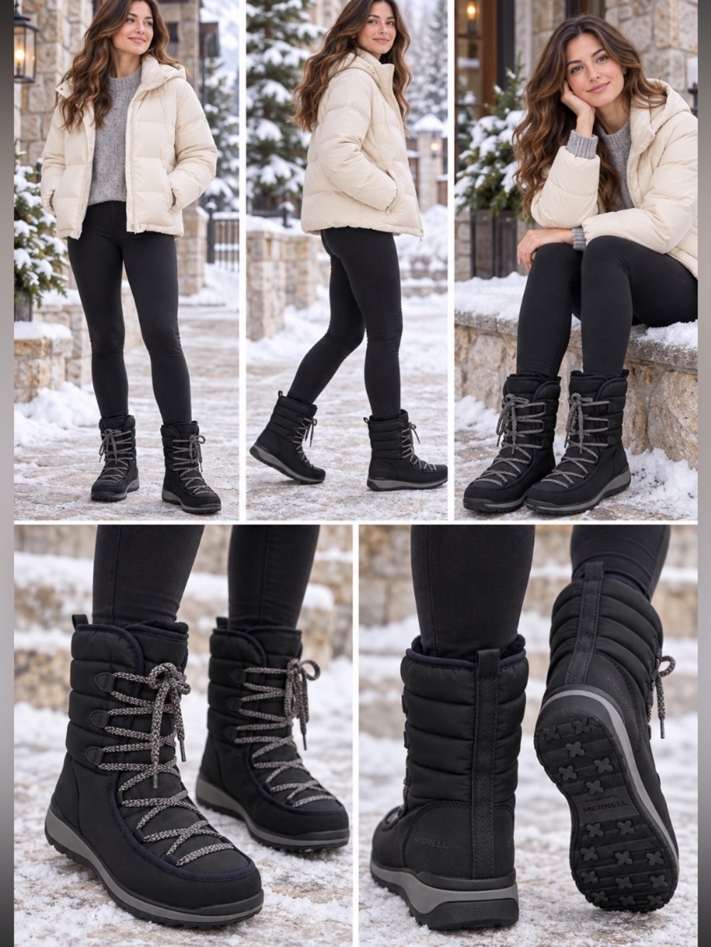 Merrell - moon boots - waterproof / faux fur - 200gm insulation